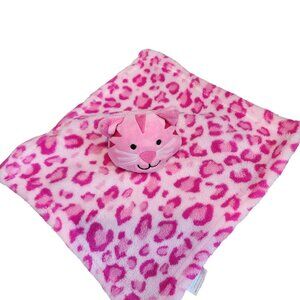 Swiggles Pink Kitty Cat Leopard Print Lovey Security Blanket.